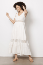 woman in a white dress