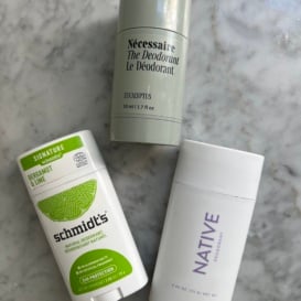 three natural deodorants