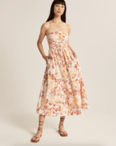 woman in a floral dress