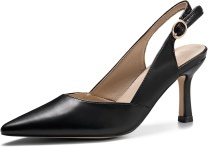 black high heeled shoe