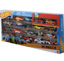 box of toy racecars