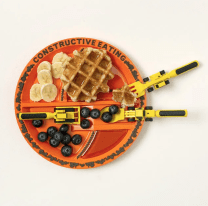 construction plate and utensil set