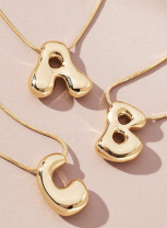 gold letter necklaces