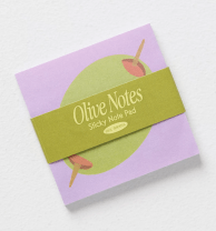 olive themed sticky notes
