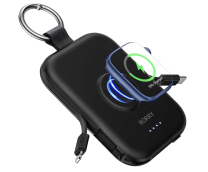 black portable phone charger