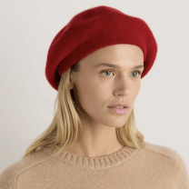 woman in a red beret