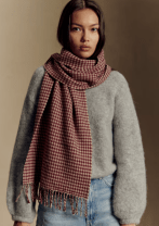 houndstooth wool scarf