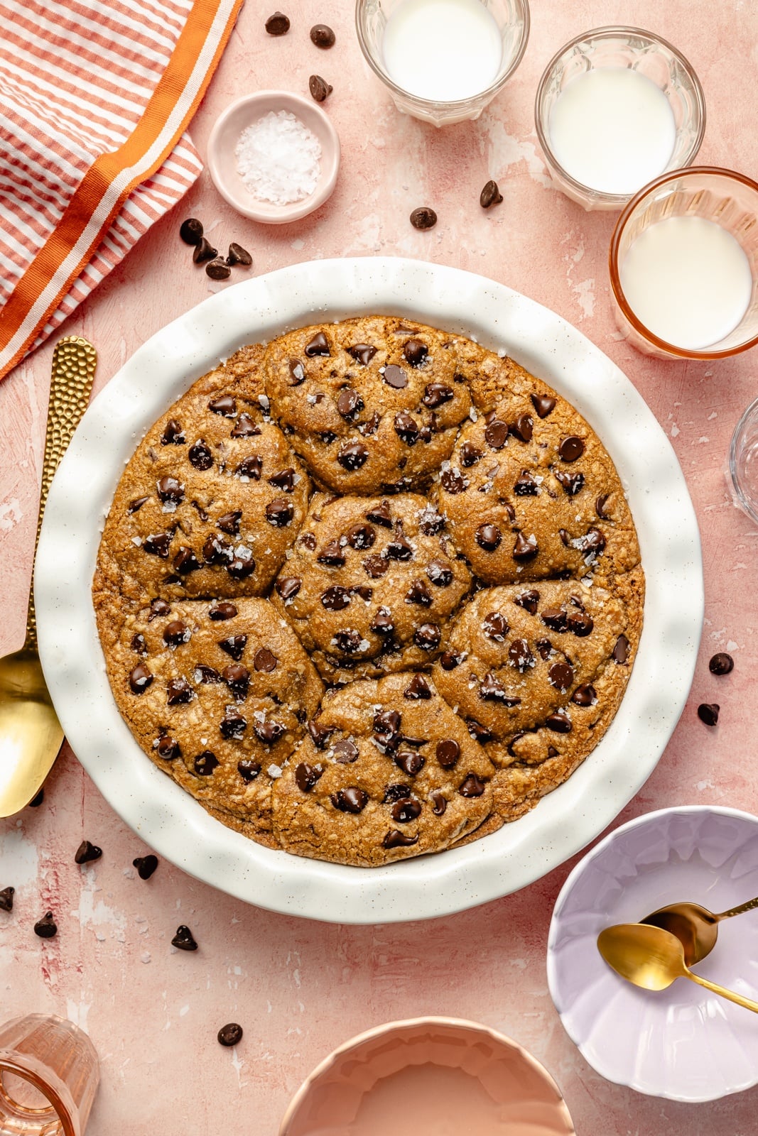easy scoopable cookies in a pan