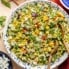 chimichurri pasta salad in a bowl