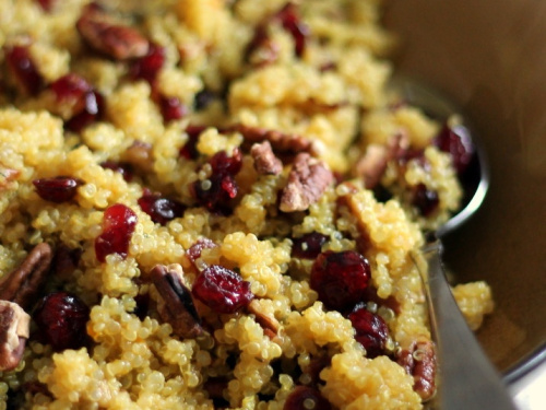 cranberry pecan quinoa salad with honey orange dressing Cranberry Pecan Quinoa Salad with Honey-Orange Dressing
