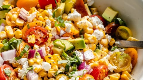 The Best Grilled Corn Salad with Hot Honey Vinaigrette